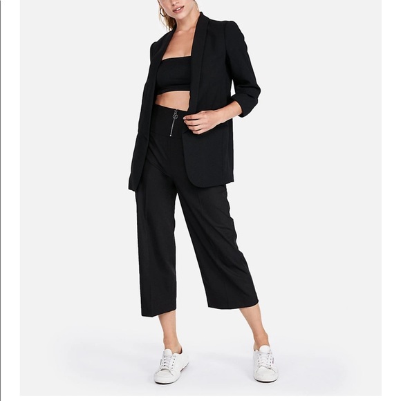 Express Pants - Express Super High Rise Wide Leg Crop Pant